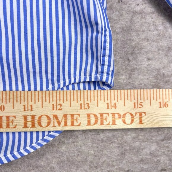 Polo Ralph Lauren Boys Blue White Striped Button Down Shirt Size 6 Classic - Picture 9 of 10